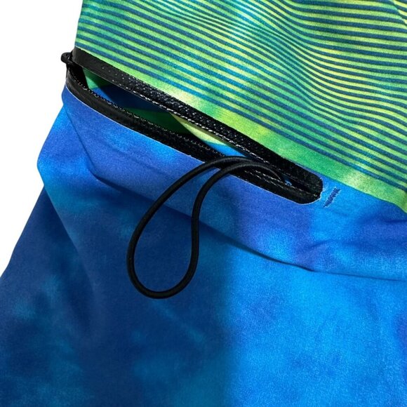 Volcom Men Size 33 Blue Green Striped Swim Board‎ Shorts EUC - Picture 4 of 9